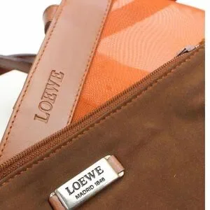 Loewe rust Mesh Backpack with Chestnut Pouch Loewe Mesh Backpack with Pouch Orange Nylon Tote ref.290008  main image 4